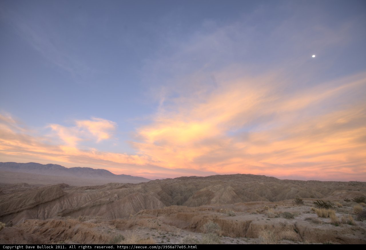 Moonrise in Anza Borrego Desert
