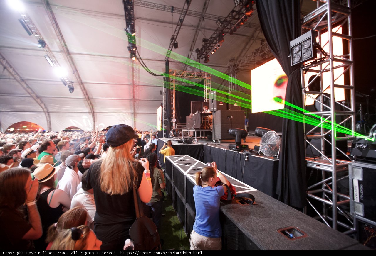 Green Spotlight Takes Center Stage During Coachella Nightlife