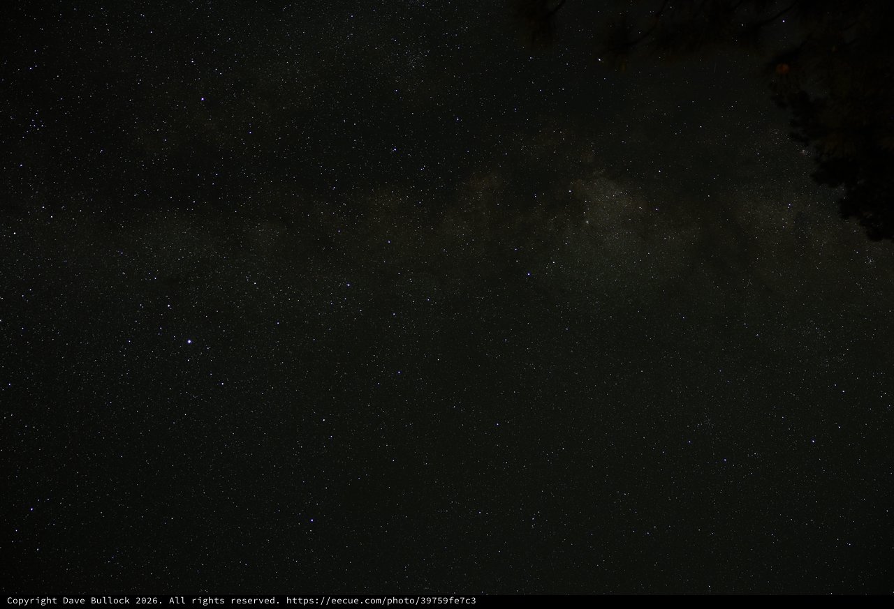 Milky Way Arcs Over Mount Lassen Wilderness Night Sky