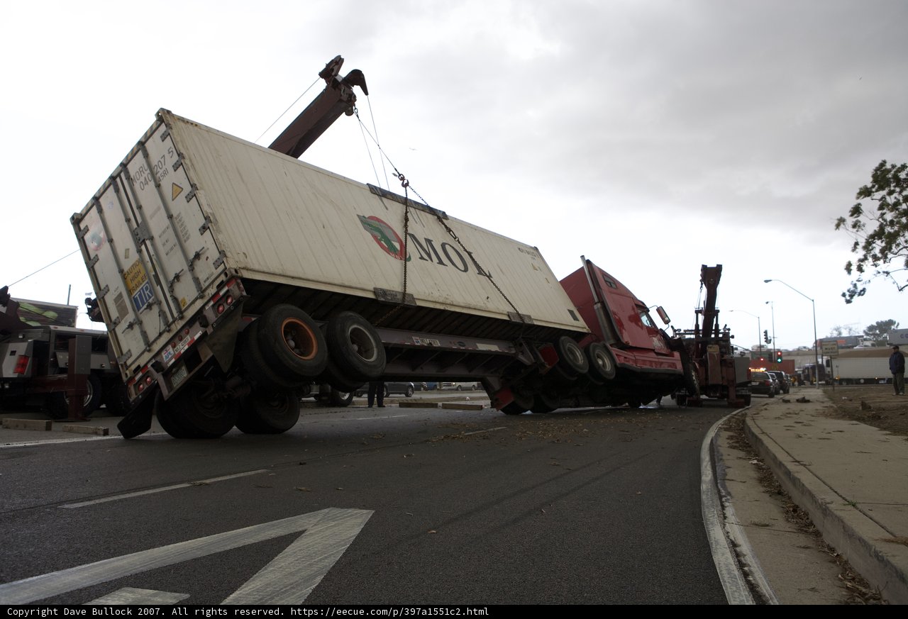 Trailer Lifted on City Street