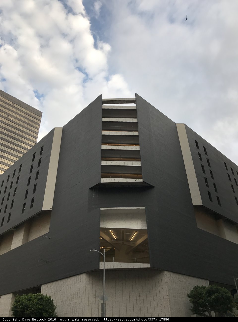 Black Skyscraper Towers Over Los Angeles