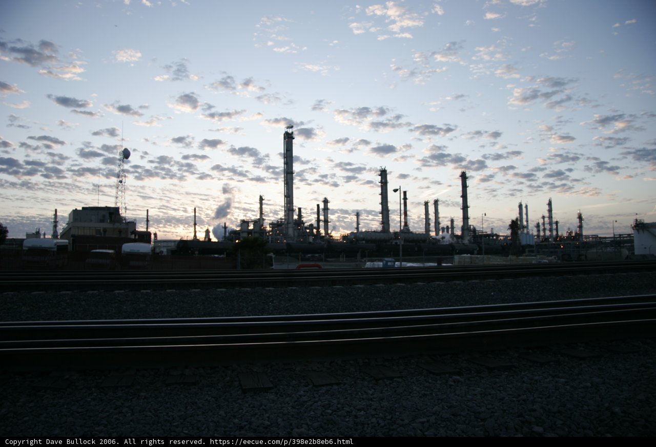 Sunset over the Oil Refinery