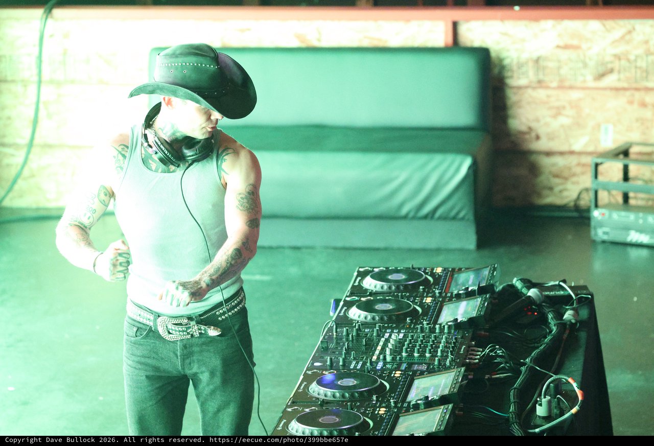 Tattooed DJ Cowboy Commands the Decks at Wobbleland