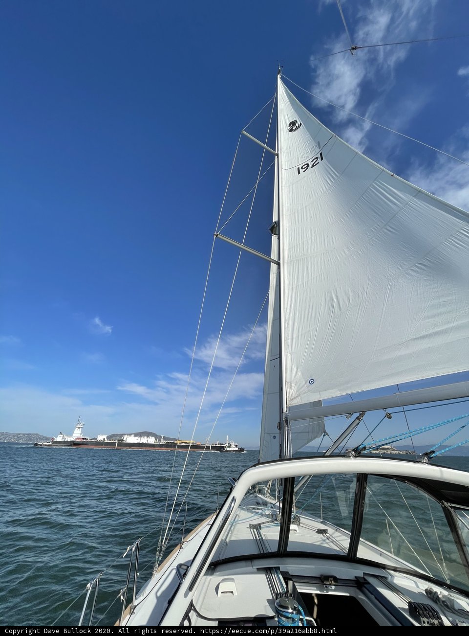 Sailing across the Bay