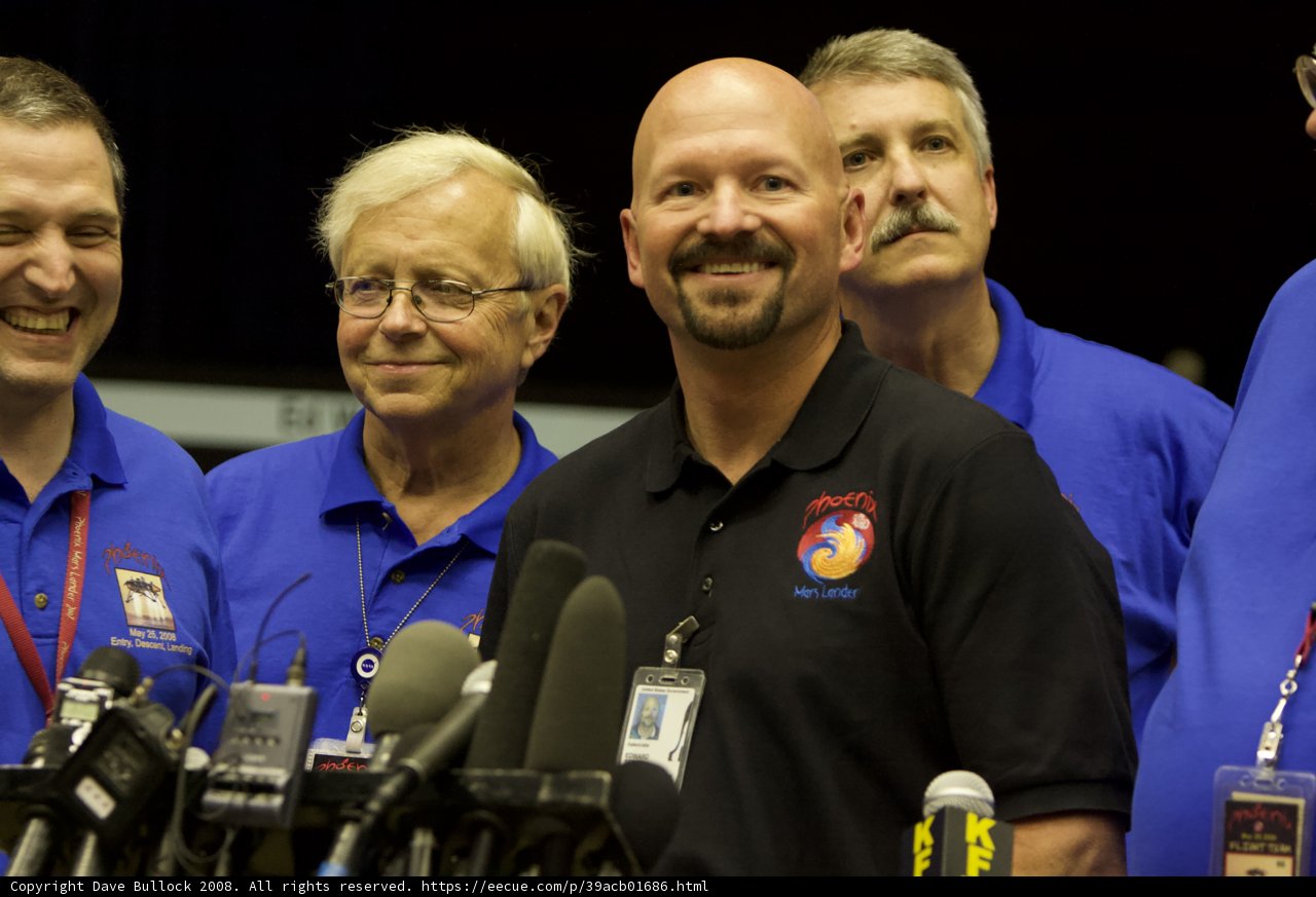 Press Conference with Blue Shirted Men