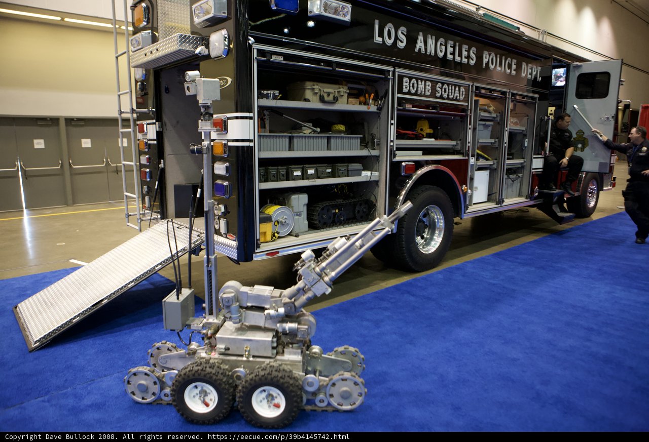 Fire Truck Equipped with Robot for Homeland Security Con
