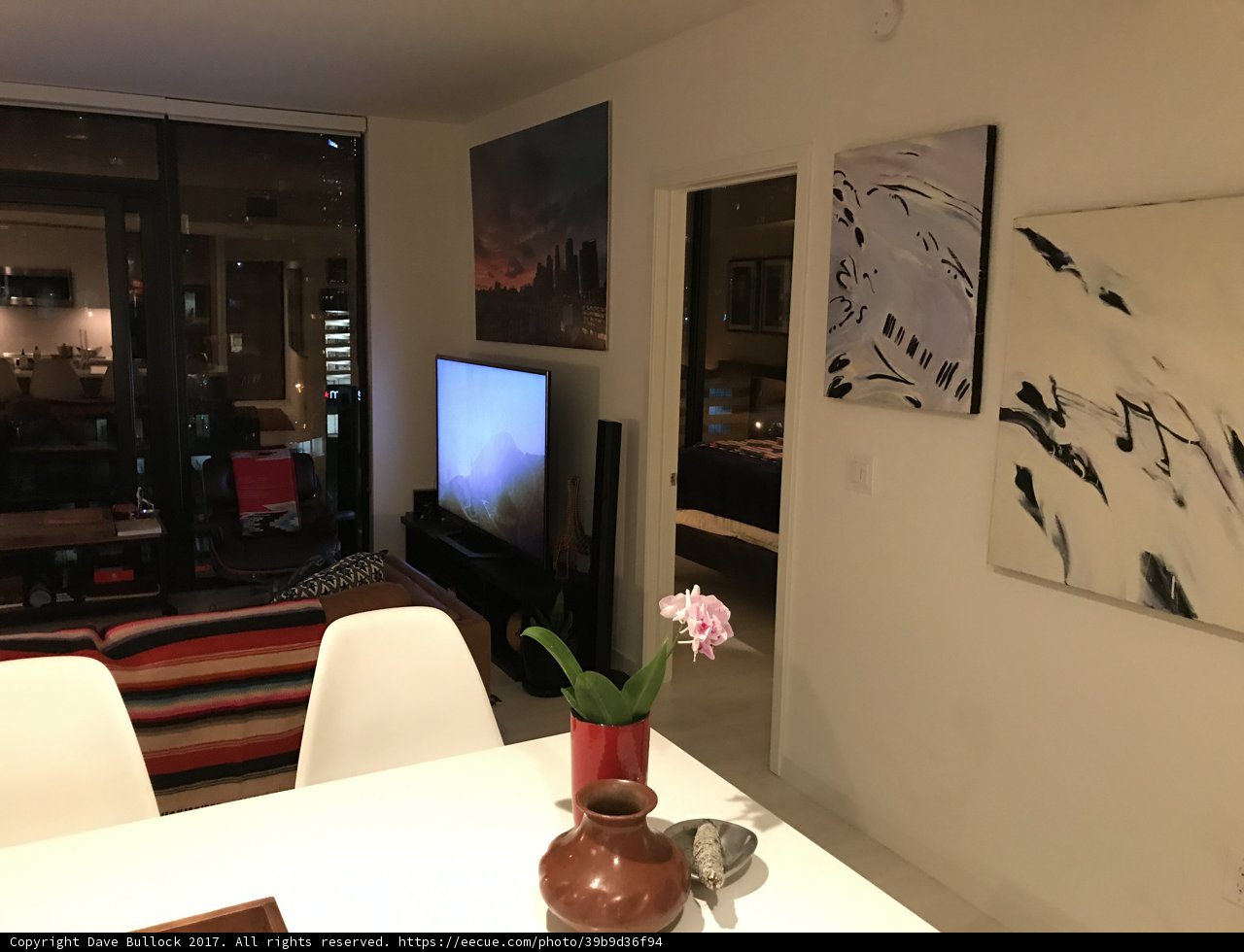 Contemporary Living Room with Entertainment Center