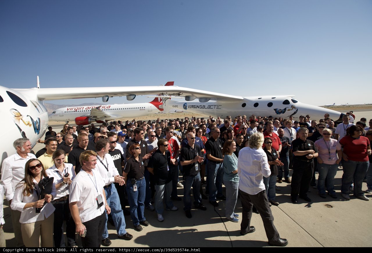 Unveiling of the White Knight Two at Airport