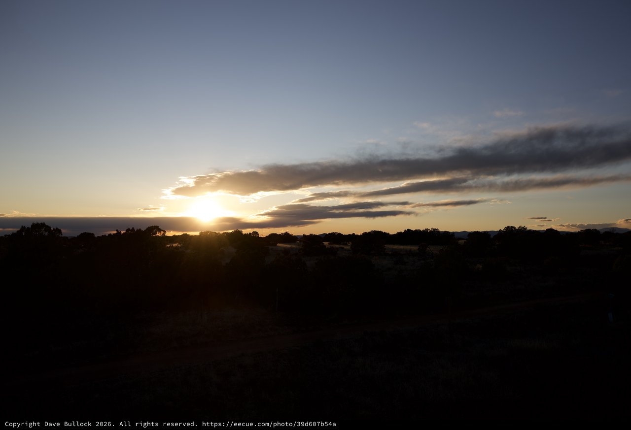 Dramatic Sunset Over Santa Fe Landscape