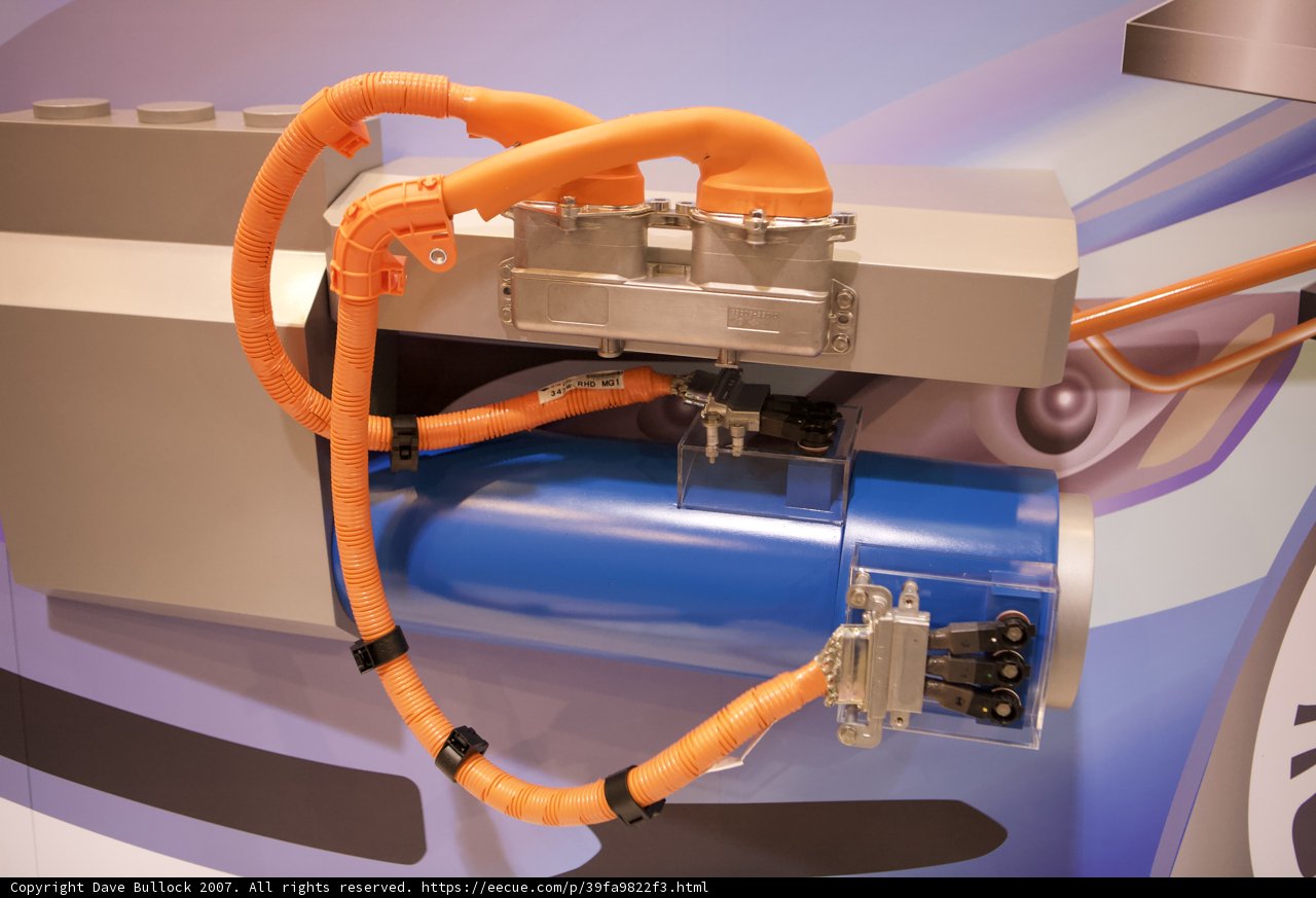 Colorful Wiring in a Car