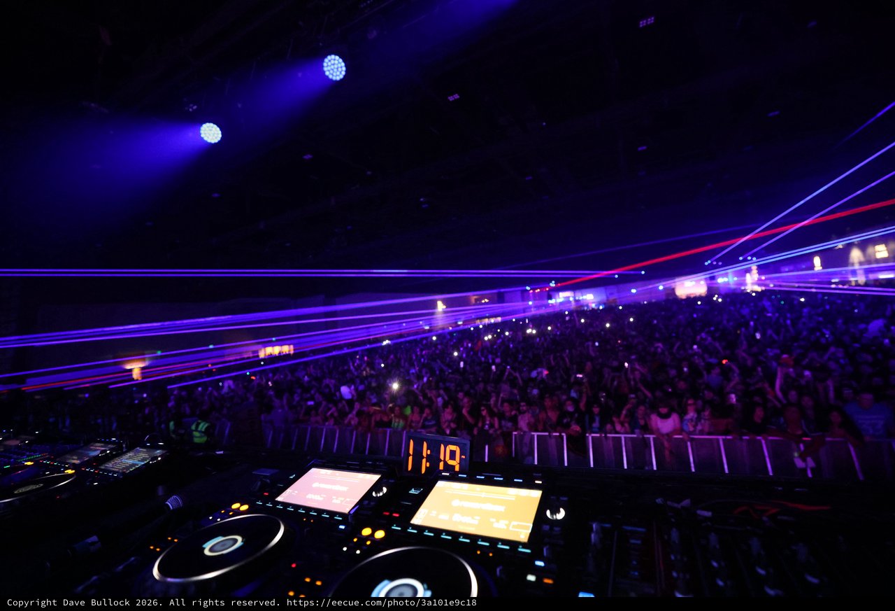 DJ Booth View of Massive Wobbleland Festival Crowd