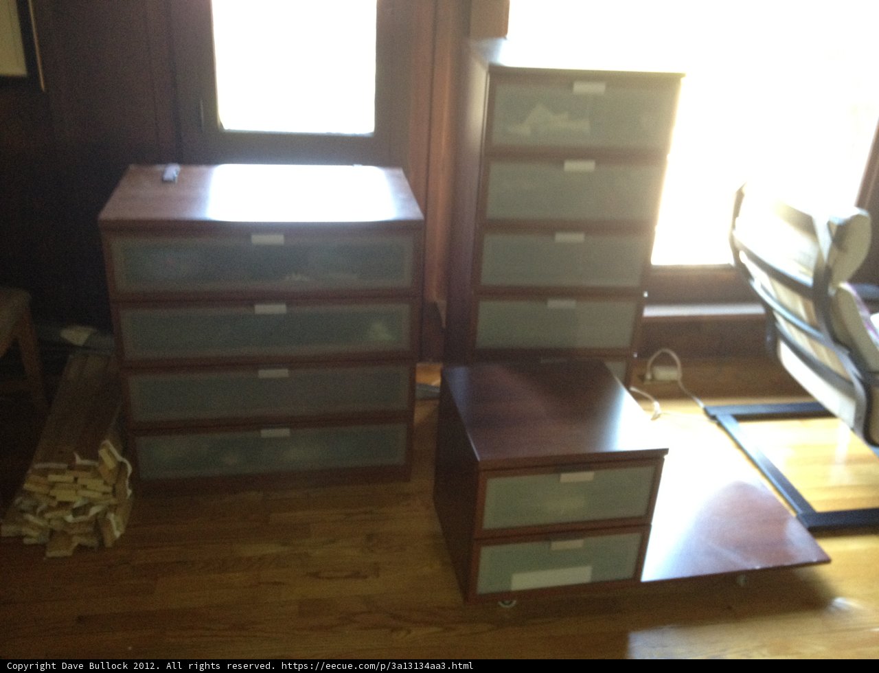 A Rustic Wooden Desk with Drawers in Altadena, California