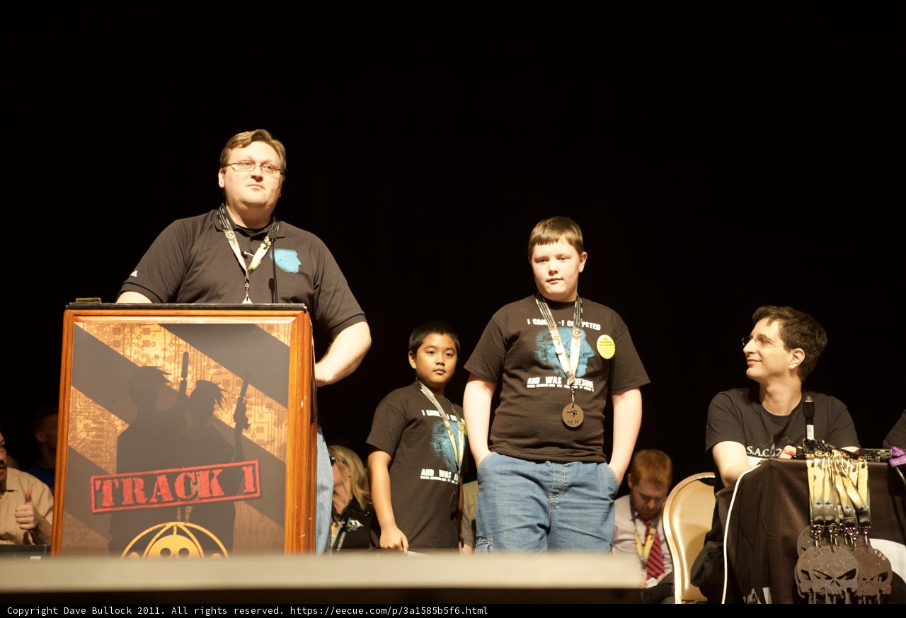 Jeff M delivers a speech at the podium