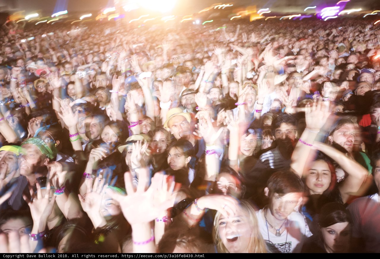 Hands Up in the Crowd at Cochella