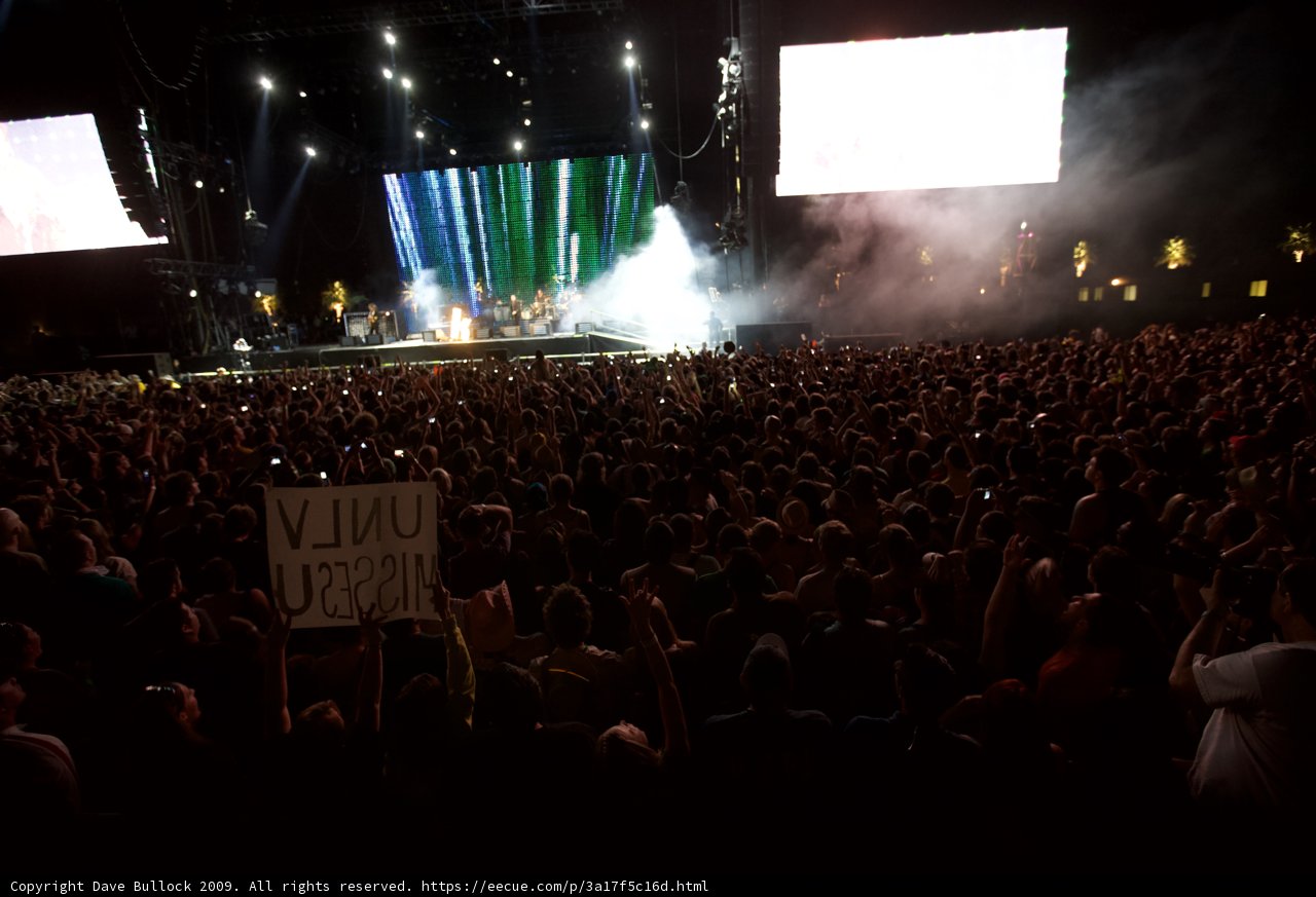 Smoke-Filled Concert Crowd