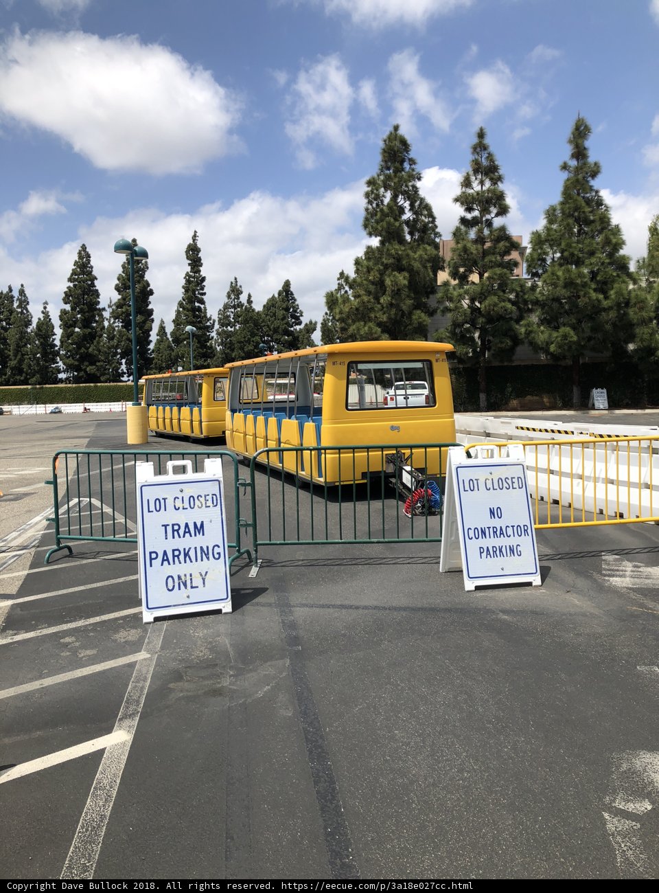 Parked Yellow School Bus at Disney California Adventure