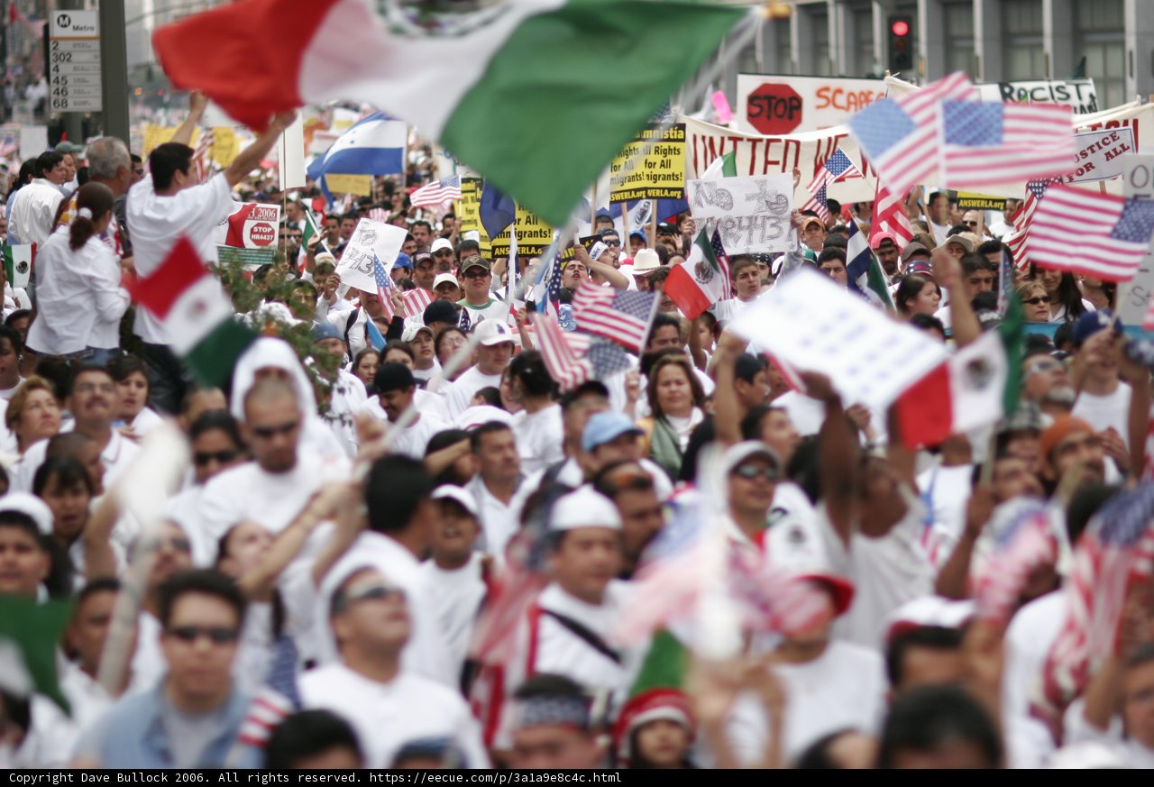Mexican and American Flags