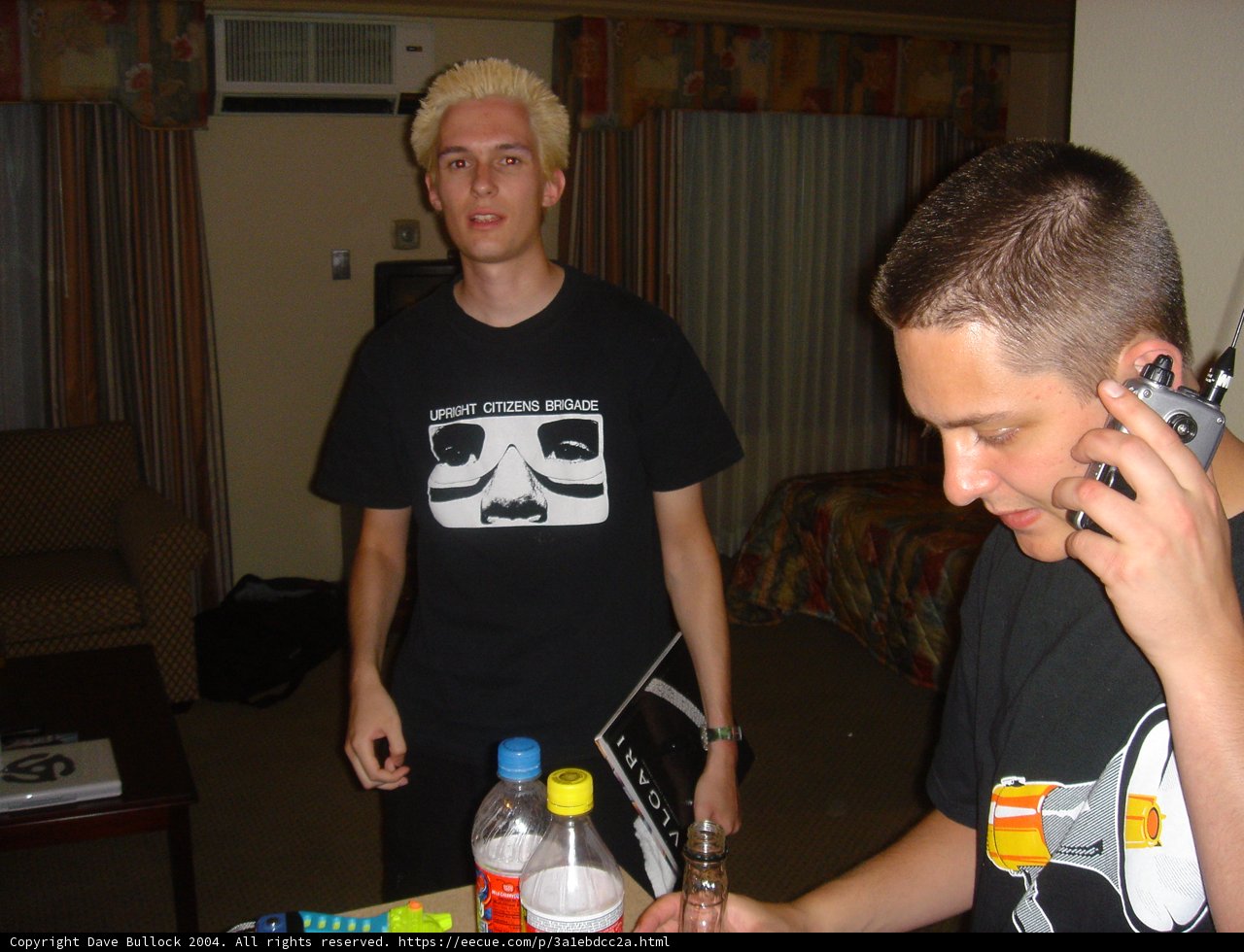 Black-shirted Carson with Friends