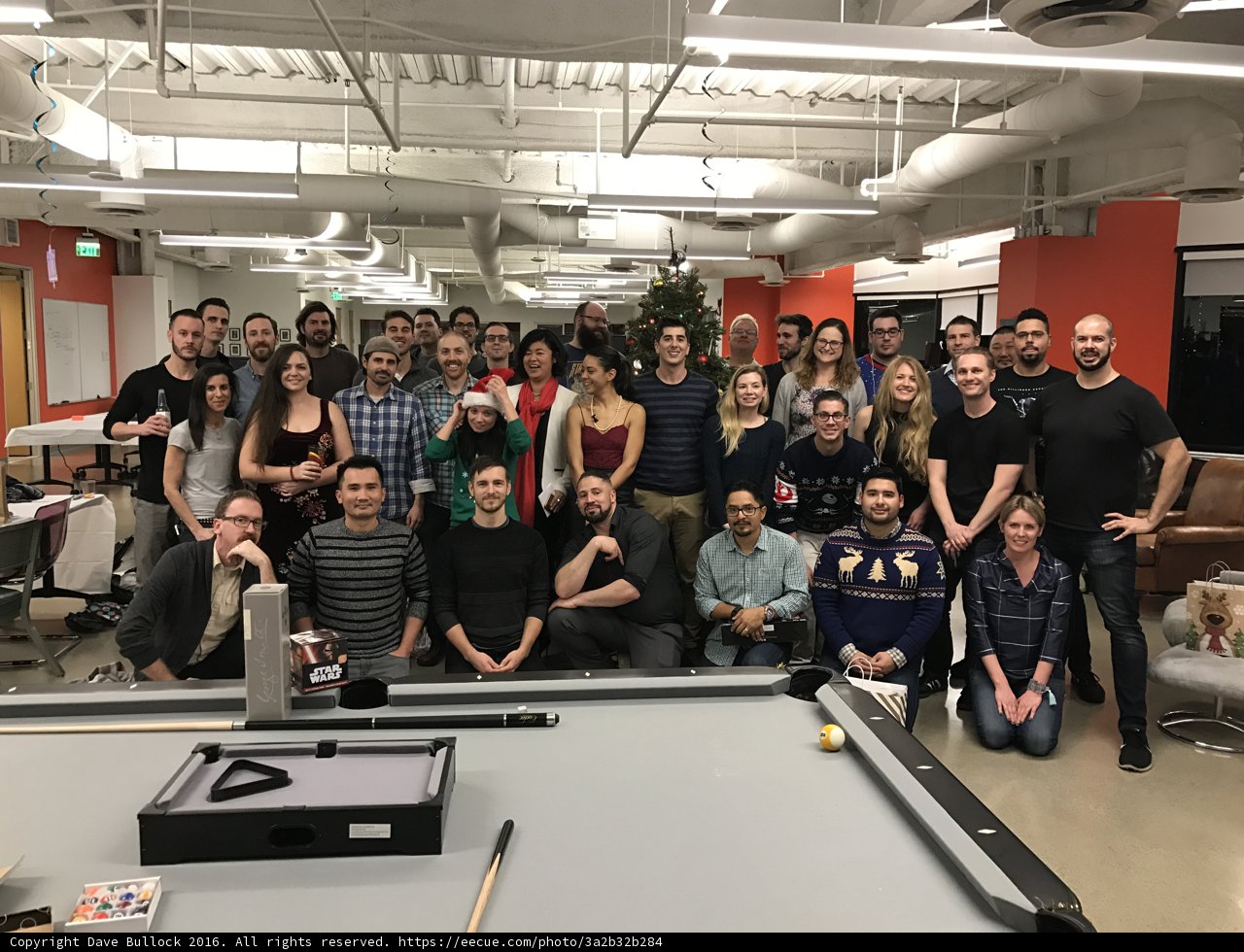 Group Shot in Front of the Billiard Table