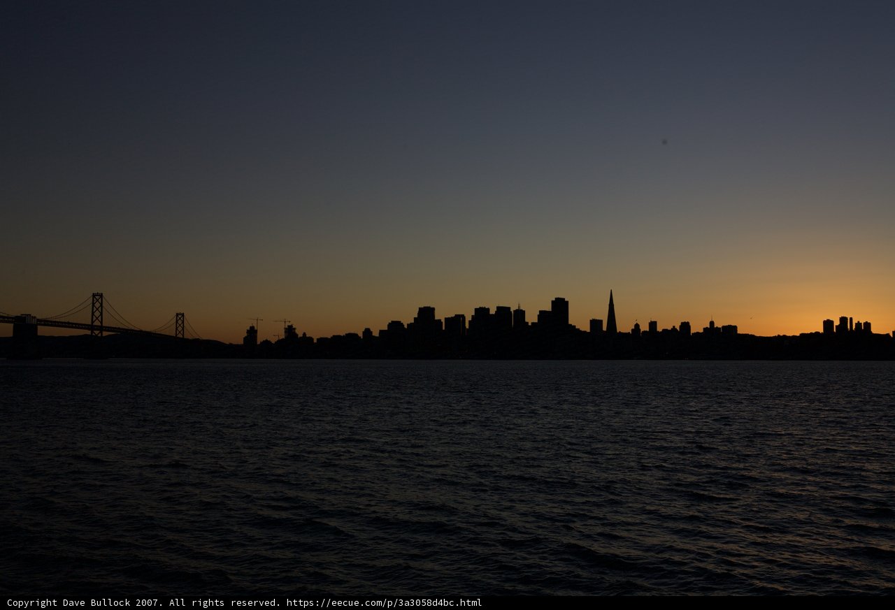 Urban Sunset over the Bay Bridge