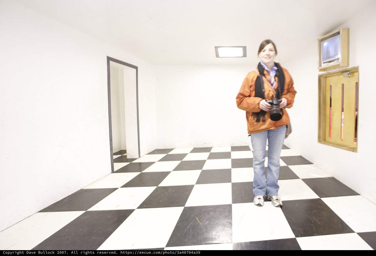 Photographer Explores Checkered Room at Exploratorium