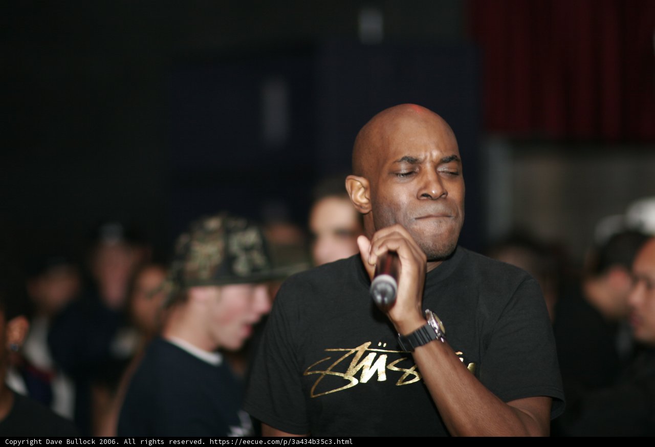 MC Q performs at Brocky Funktion in 2006