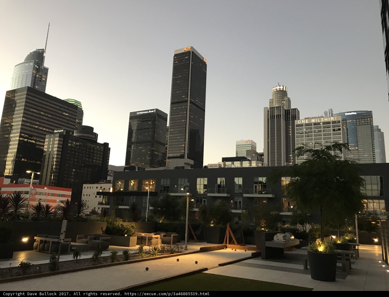 Rooftop View of LA Cityscape