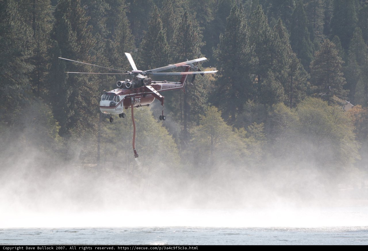 Aerial firefighting in action