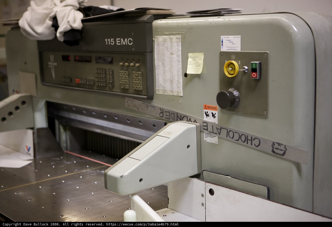 Paper Cutting Machine in the Factory