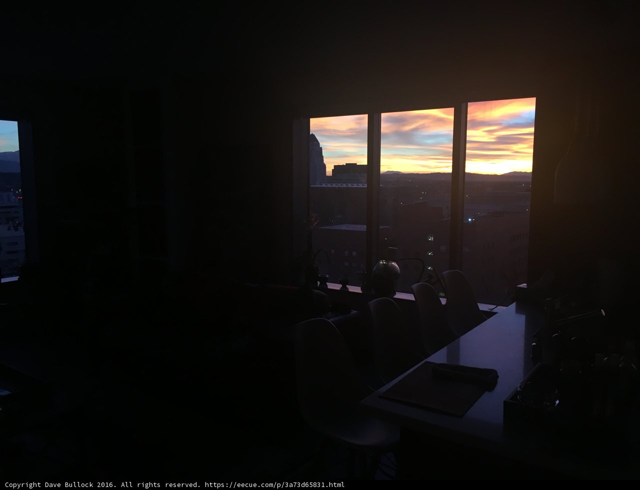 Cinematic Sunset Silhouette from the Living Room
