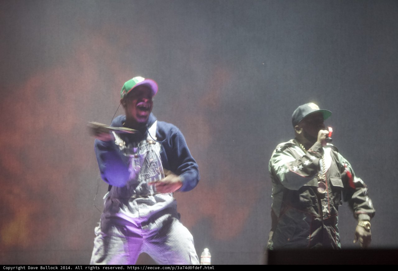 Two Men in Overalls Rocking the Stage at Coachella