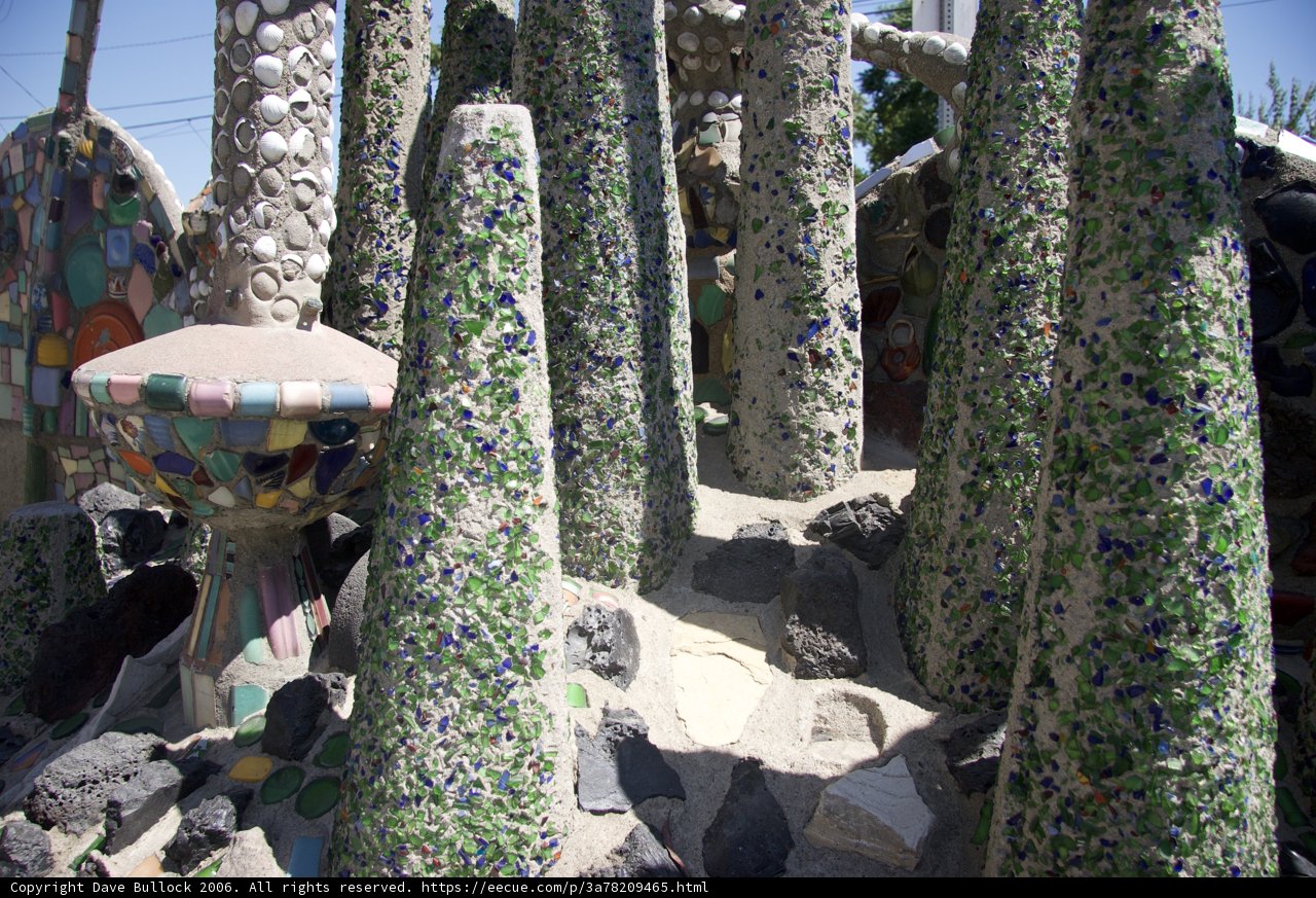 Colorful Rocks in a Garden Pathway