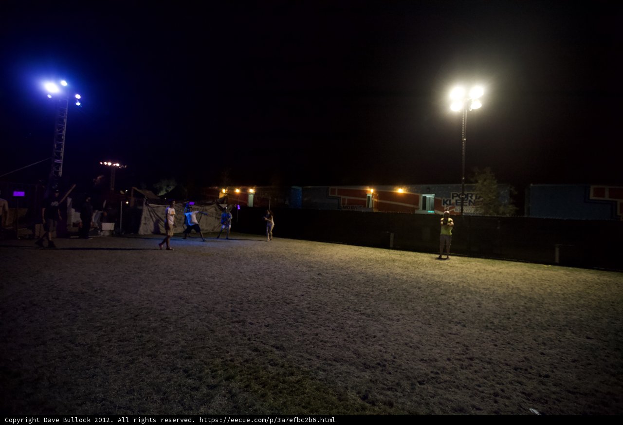 Nighttime Soccer Game with Friends