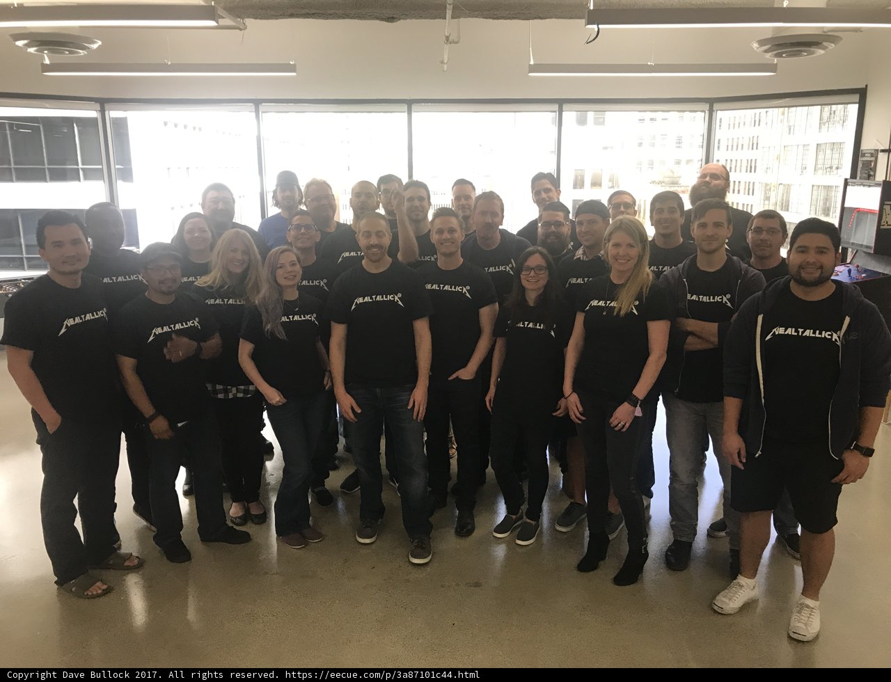 Crowd in Black T-Shirts