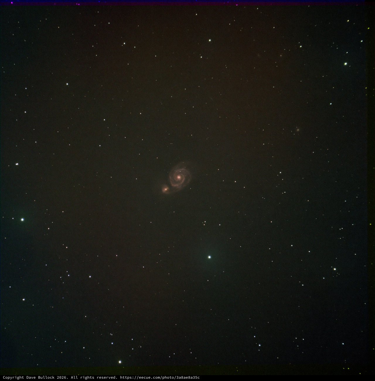 M51 Whirlpool Galaxy with Companion NGC 5195