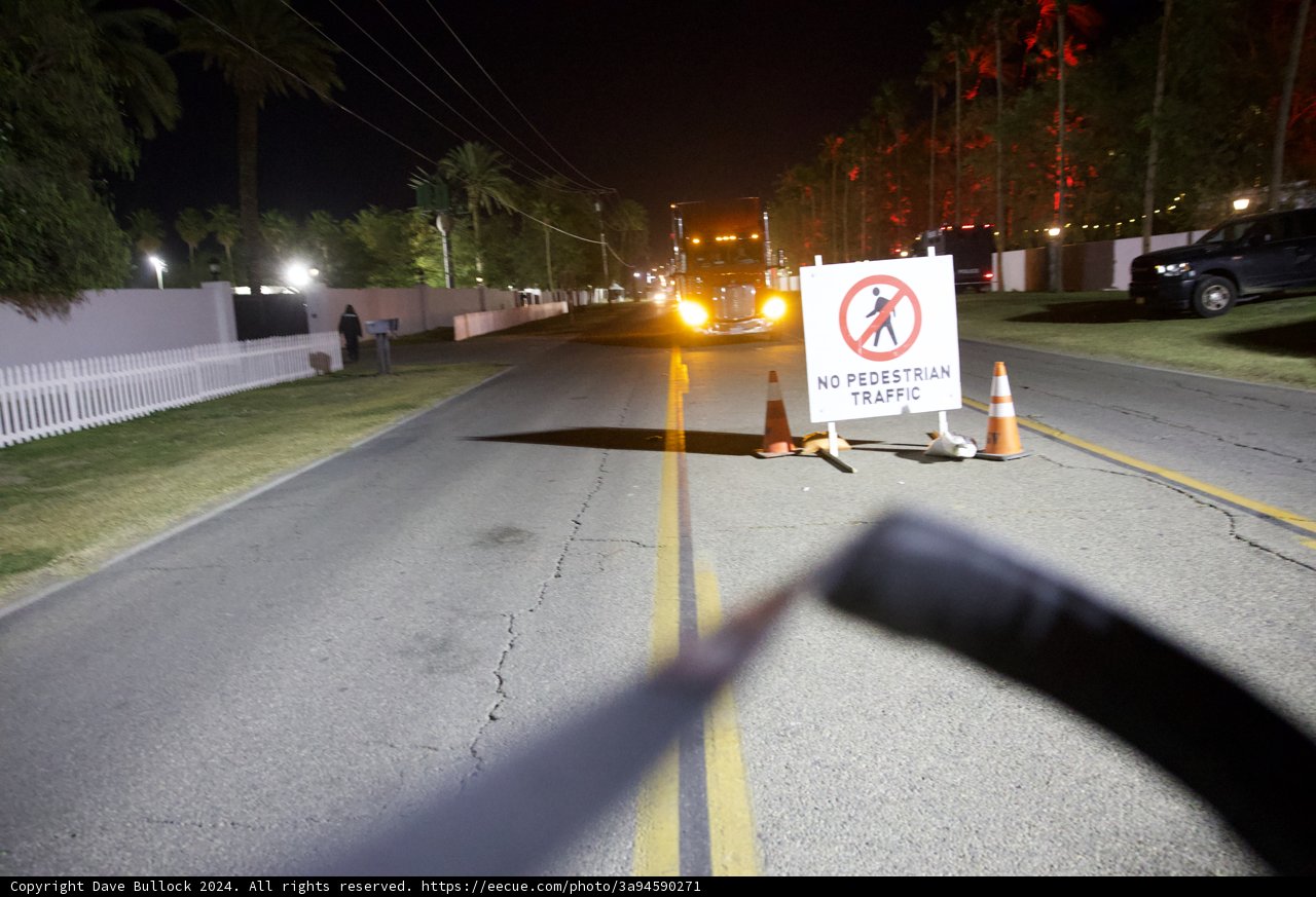 No Pedestrian Traffic: Night Scene at Coachella 2024