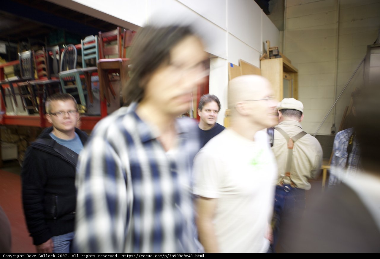 Blurry Gathering at the Bookstore