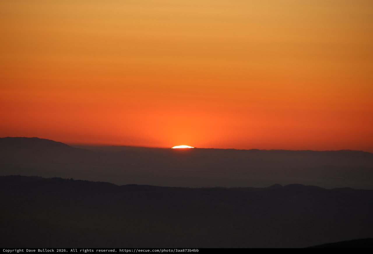 Last Light: Sun Swallowed by Mountain Ridgeline