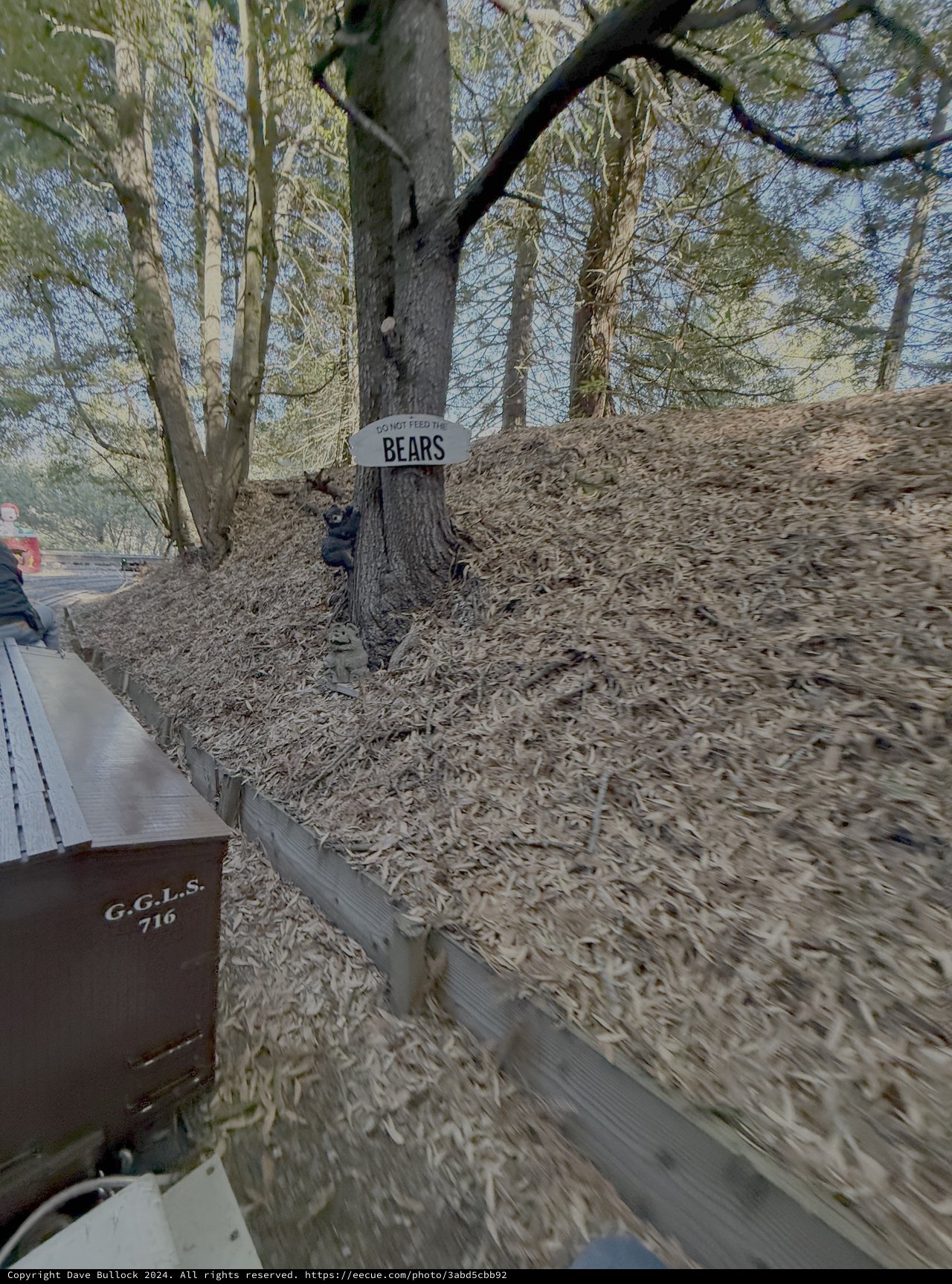 Zoo Bear Enclosure Walking Path in Winter