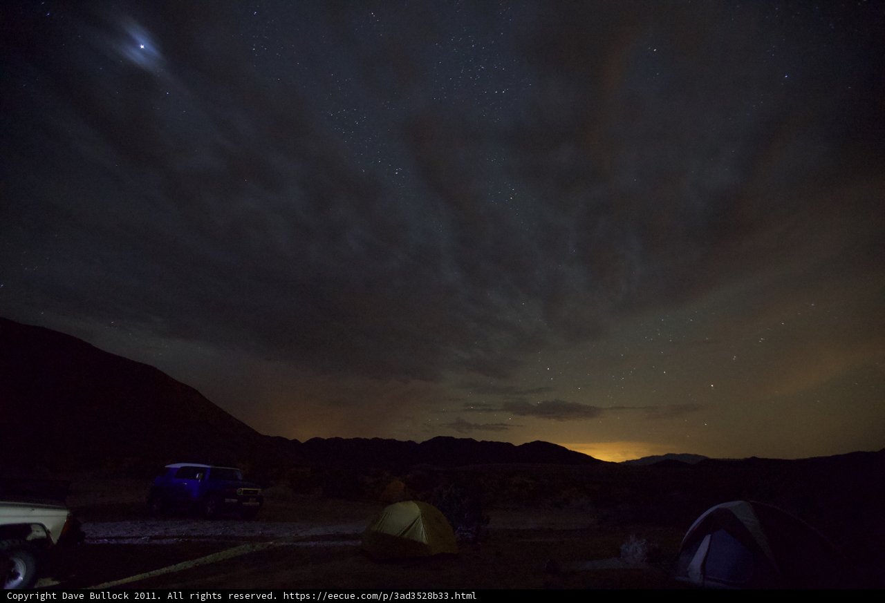 Desert Night Camping under the Stars
