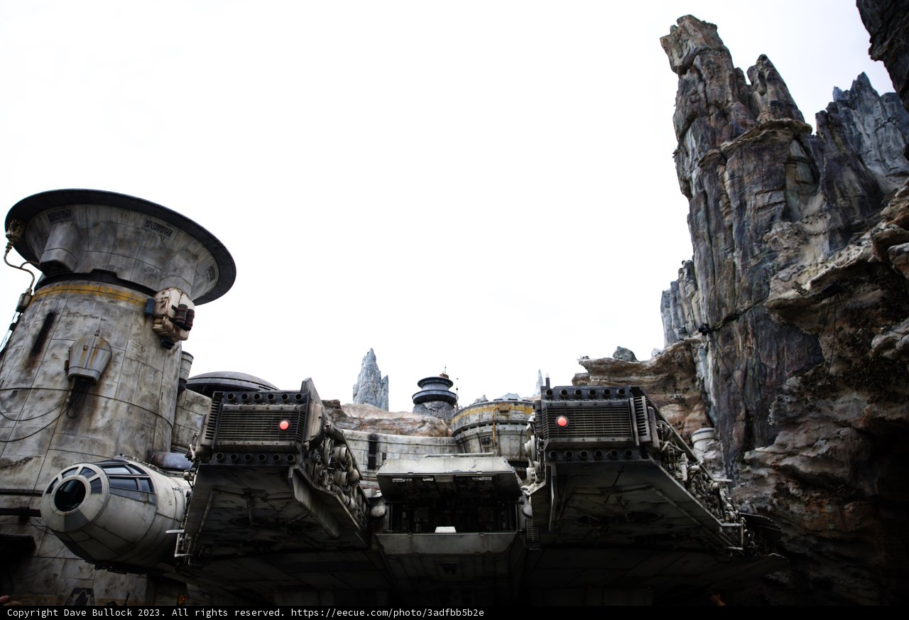 The Millennium Falcon's Arrival at Disneyland