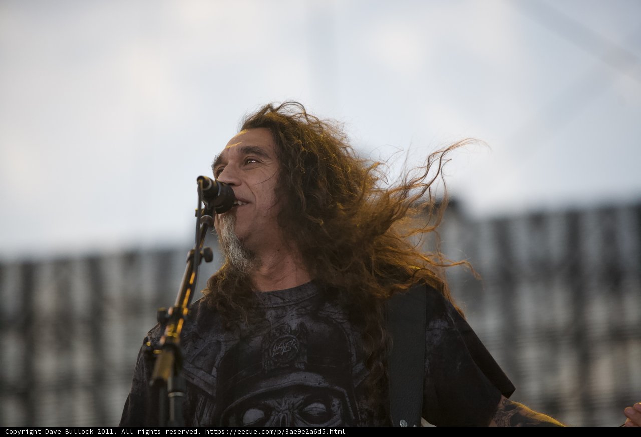 Tom Araya Performing at the 2011 Big Four Festival