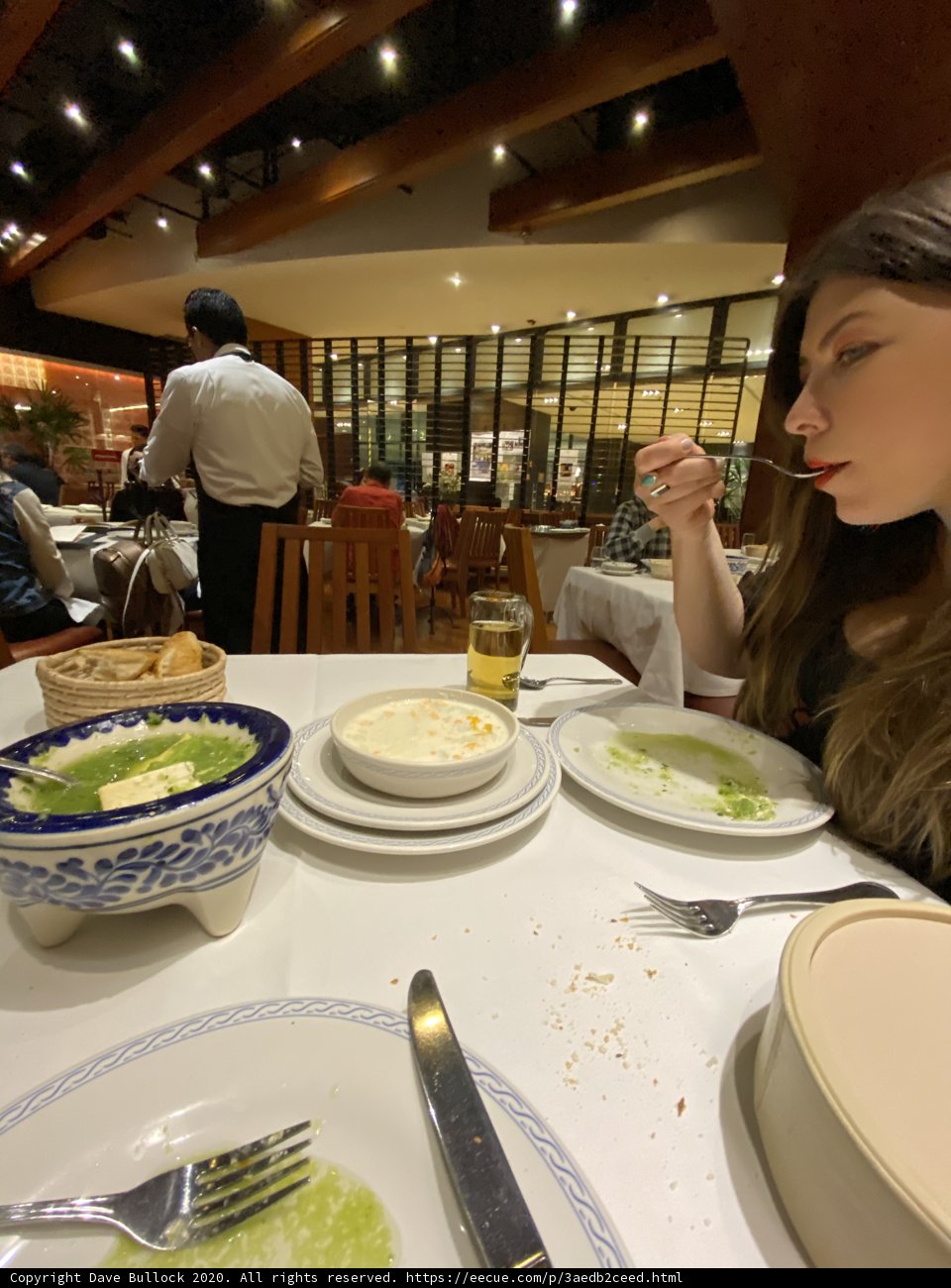 Enjoying a Bowl of Soup at a Local Restaurant