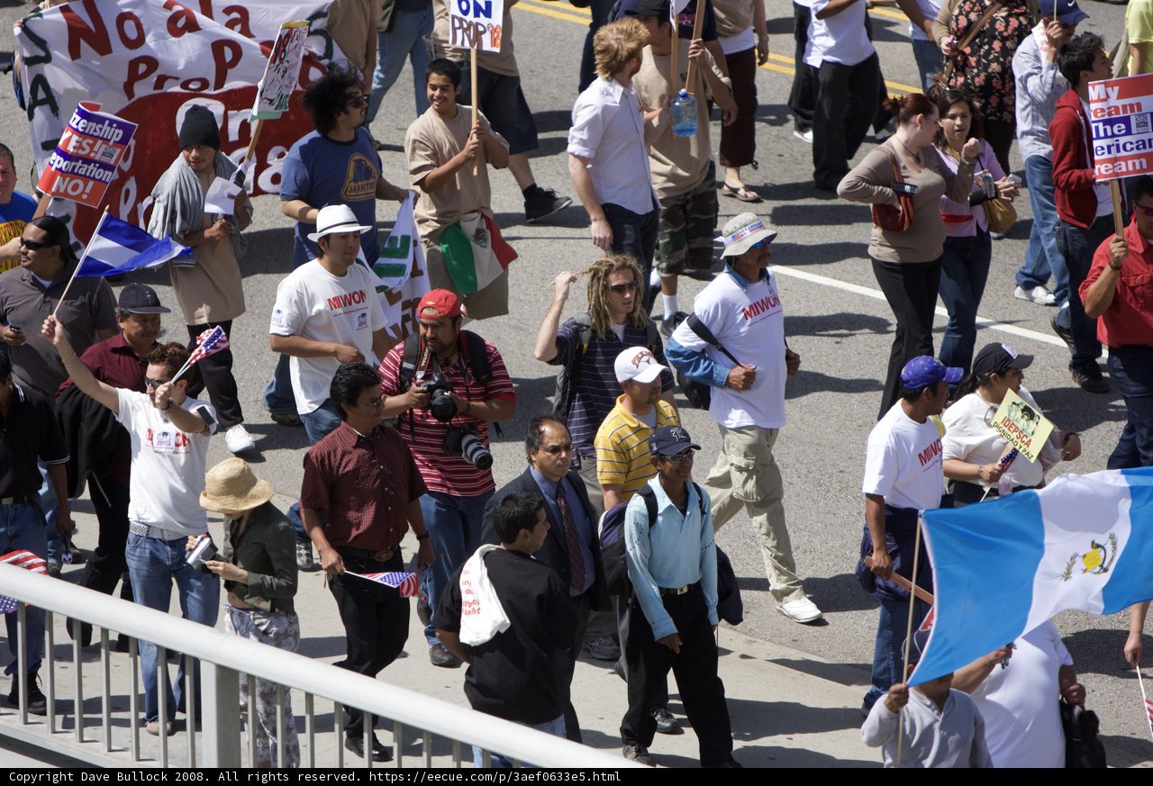 Mayday Rally Crowd Takes to the Streets