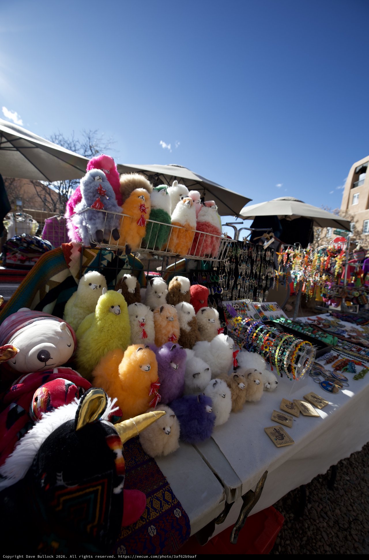 Colorful Alpaca Plush Toys at Santa Fe Market