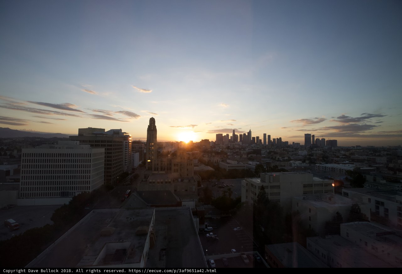 Cityscape Sunset from the Rooftop