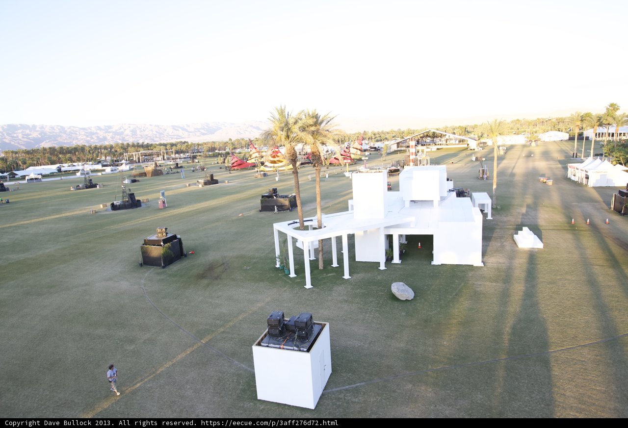 White Tent Dominates Coachella Skyline