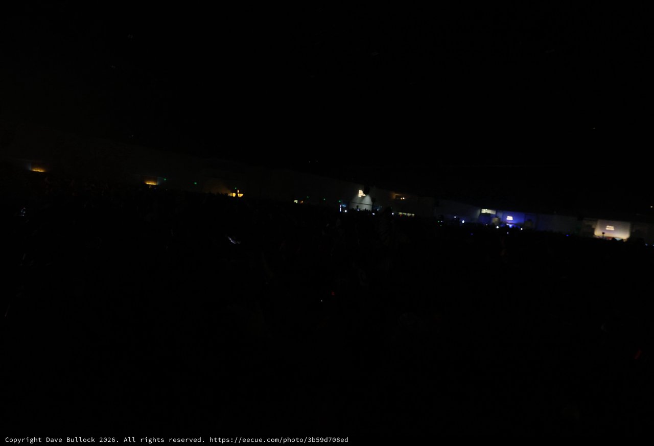 Wobbleland 2026 Night Festival Crowd in Darkness