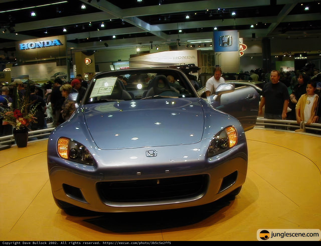 The Shimmering Blue Sports Car at LA Auto Show 2002