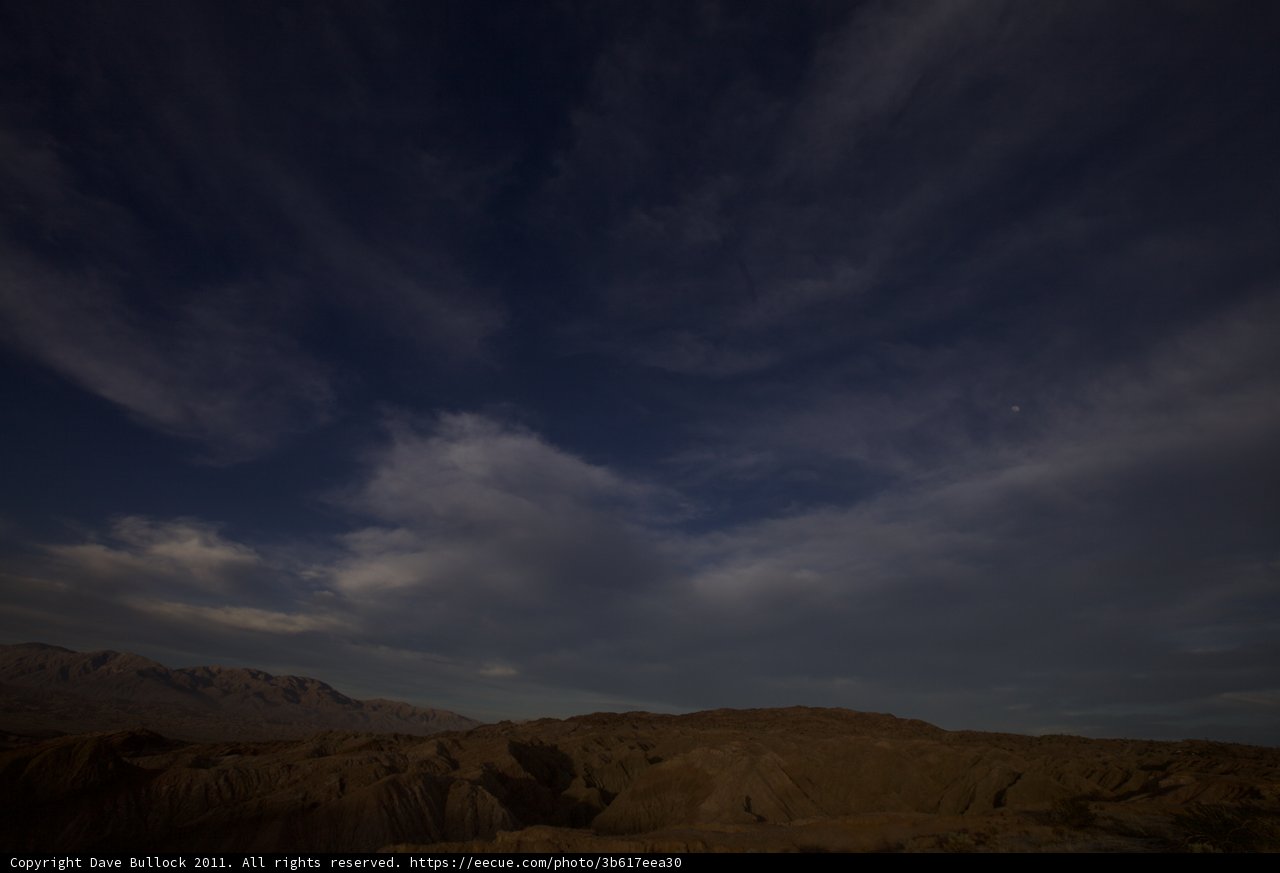 Moon over Anza Borrego